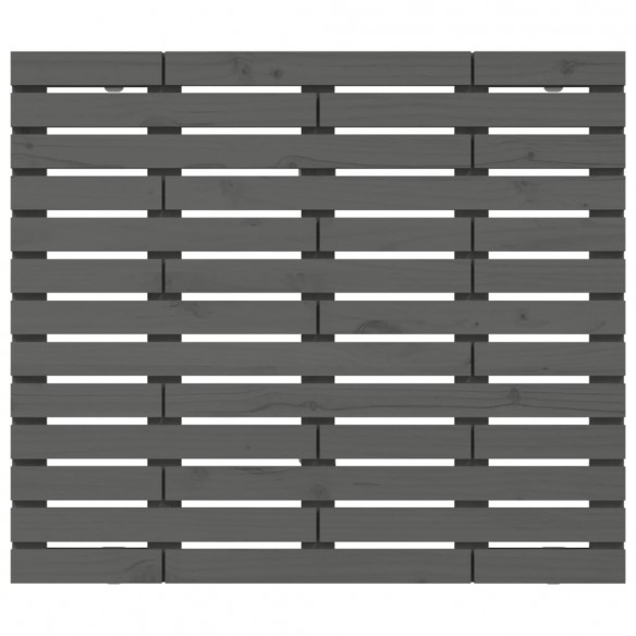 Tête de lit murale Gris 146x3x91,5 cm Bois massif de pin