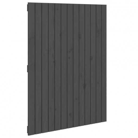 Tête de lit murale Gris 82,5x3x110 cm Bois massif de pin