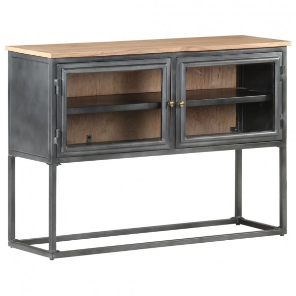 Buffet Gris 100x30x70 cm Bois d'acacia massif