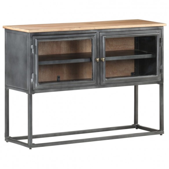 Buffet Gris 100x30x70 cm Bois d'acacia massif