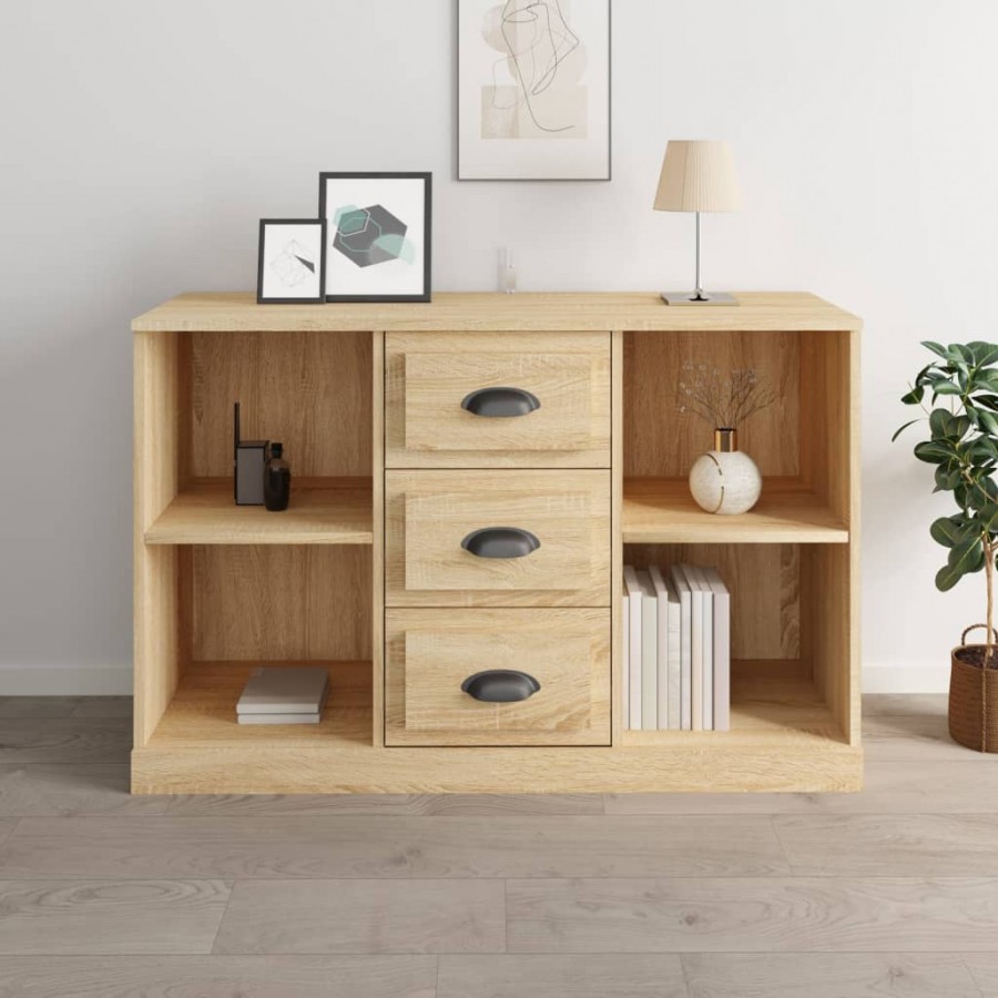 Buffet chêne sonoma 104,5x35,5x67,5 cm bois d'ingénierie