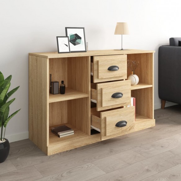 Buffet chêne sonoma 104,5x35,5x67,5 cm bois d'ingénierie