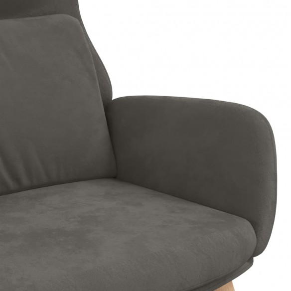 Chaise de relaxation Gris foncé Velours