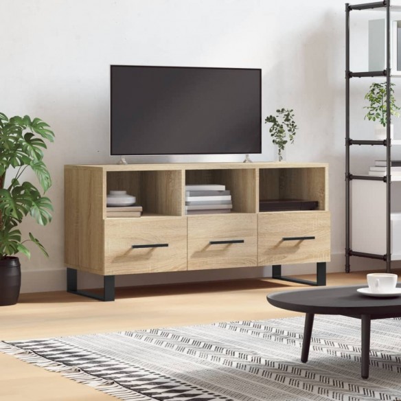 Meuble TV chêne sonoma 102x36x50 cm bois d'ingénierie