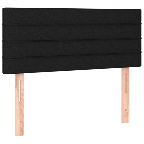 Cadre de lit avec matelas Noir 100x200 cm Tissu