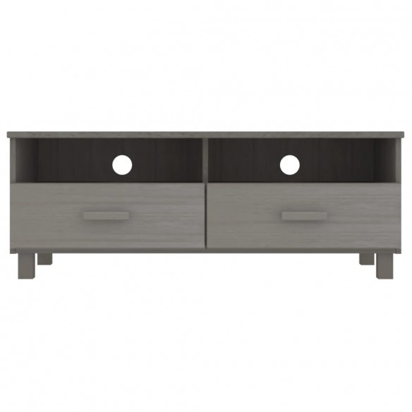 Meuble TV HAMAR Gris clair 106x40x40 cm Bois massif de pin