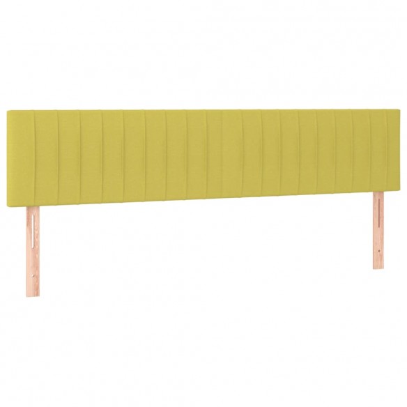 Têtes de lit 2 pcs Vert 100x5x78/88 cm Tissu