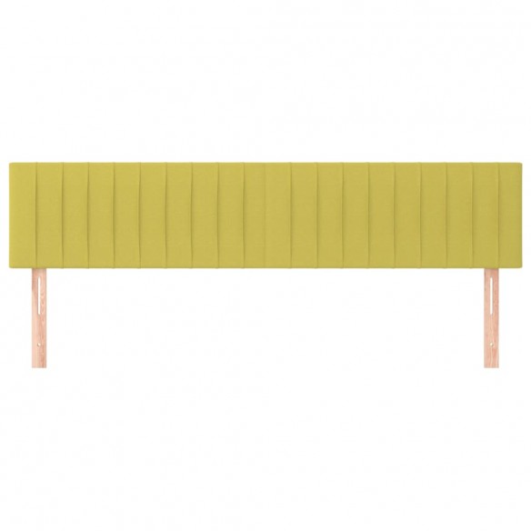 Têtes de lit 2 pcs Vert 100x5x78/88 cm Tissu