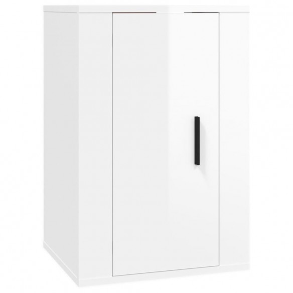 Meubles TV muraux 2 pcs Blanc brillant 40x34,5x60 cm