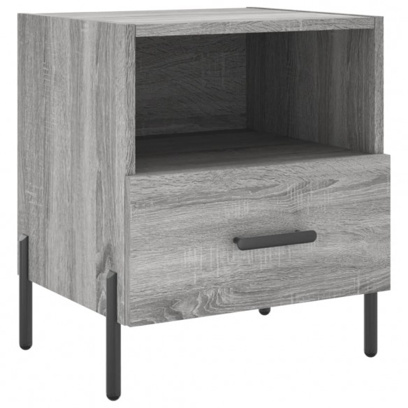 Table de chevet sonoma gris 40x35x47,5 cm bois d’ingénierie