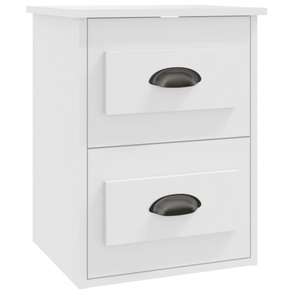 Tables de chevet murales 2 pcs blanc 41,5x36x53 cm