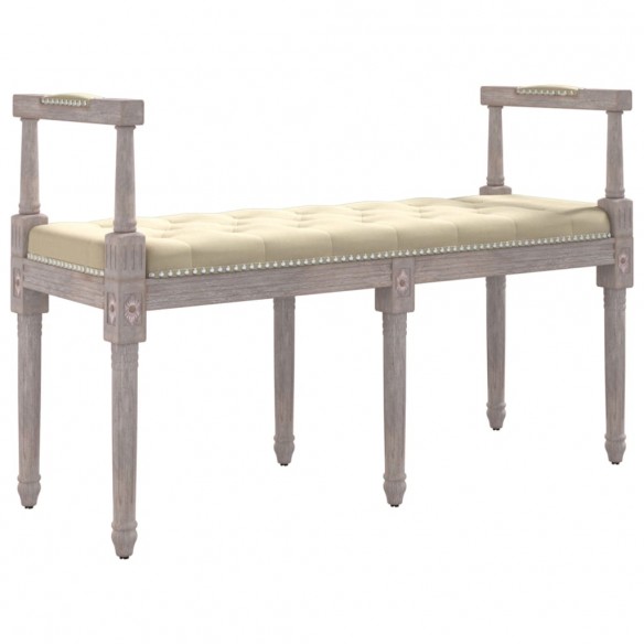 Banc beige 110x40x70 cm lin