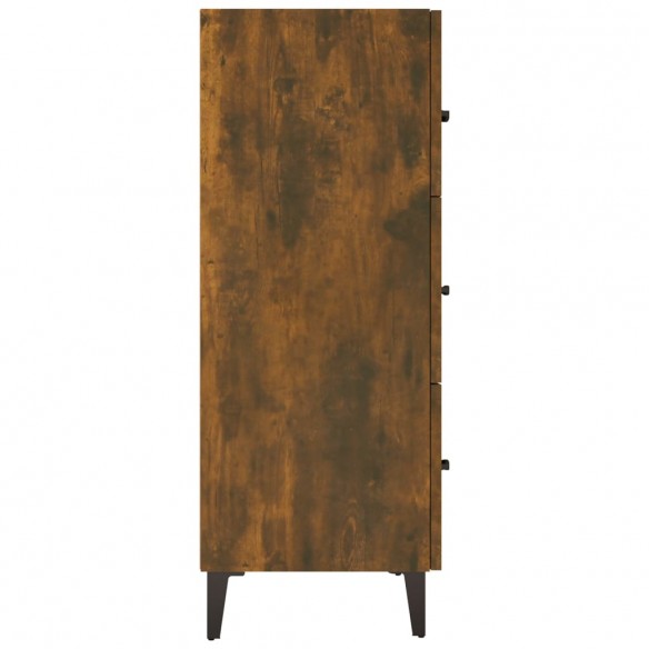 Buffet chêne fumé 69,5x34x90 cm bois d'ingénierie