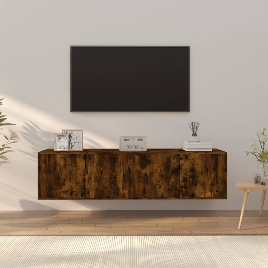 Ensemble de meubles TV 3 pcs Chêne fumé Bois d'ingénierie