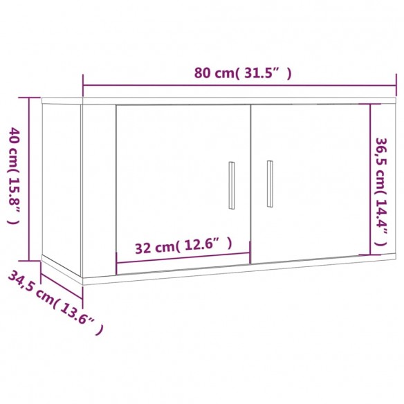 Ensemble de meubles TV 3 pcs Chêne fumé Bois d'ingénierie