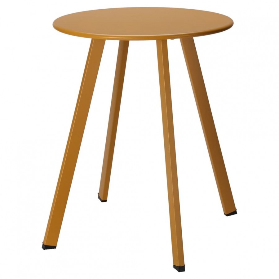 ProGarden Table d'appoint 40x49 cm jaune moutarde mat