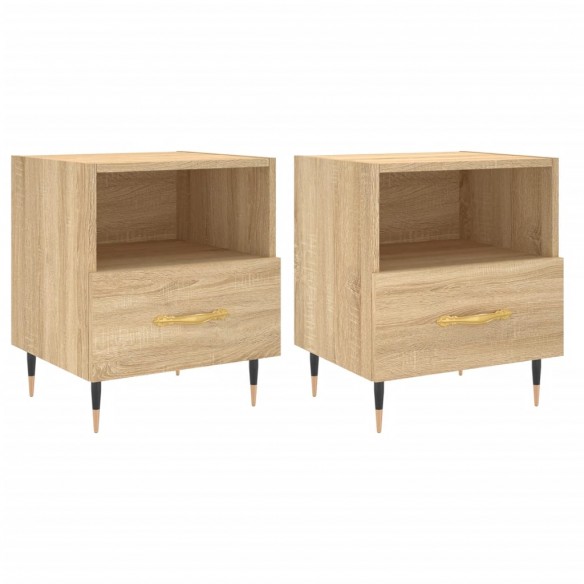 Tables de chevet 2 pcs chêne sonoma 40x35x47,5 cm