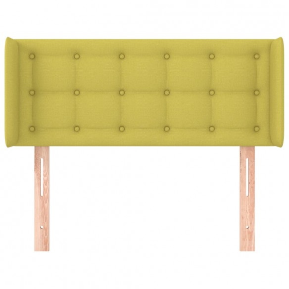 Tête de lit avec oreilles Vert 103x16x78/88 cm Tissu