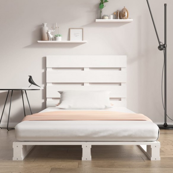 Cadre de lit Blanc 75x190 cm Bois pin massif Petit simple