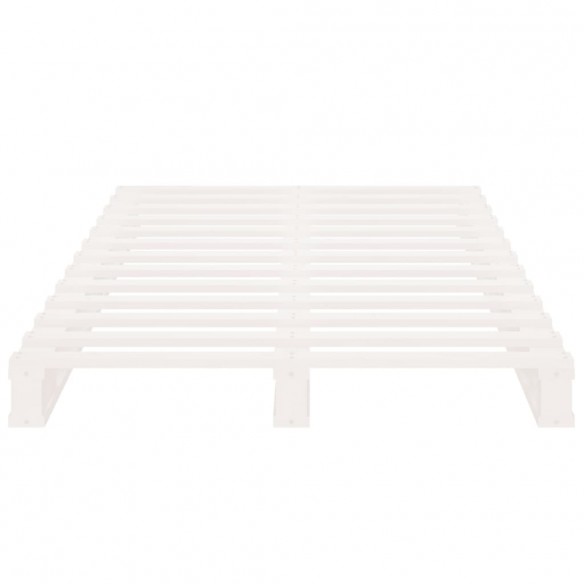 Cadre de lit Blanc 75x190 cm Bois pin massif Petit simple