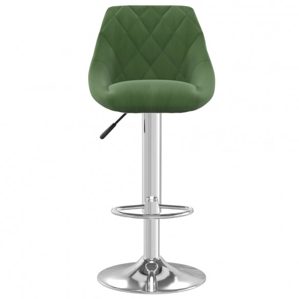 Tabourets de bar lot de 2 vert foncé velours