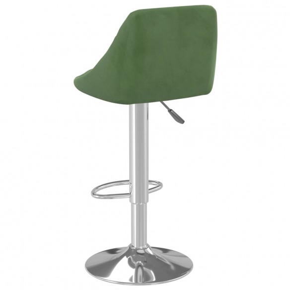 Tabourets de bar lot de 2 vert foncé velours