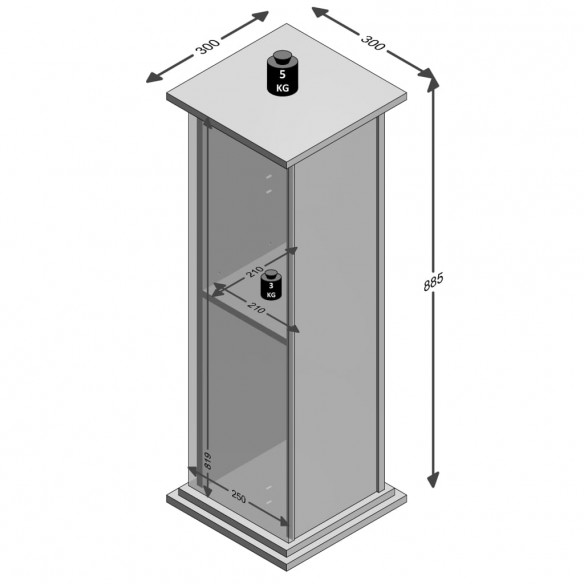 FMD Table d'appoint avec porte 88,5 cm Chêne