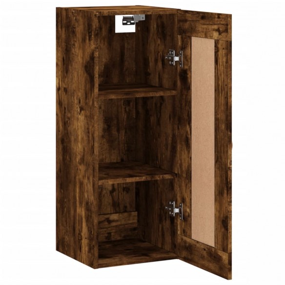 Armoire murale chêne fumé 34,5x34x90 cm bois d'ingénierie