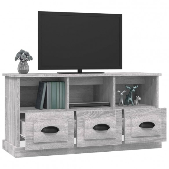 Meuble TV sonoma gris 100x35x50 cm bois d'ingénierie