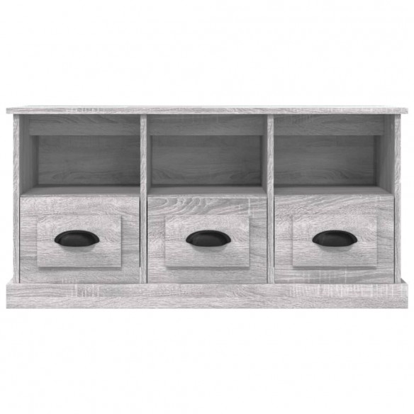 Meuble TV sonoma gris 100x35x50 cm bois d'ingénierie