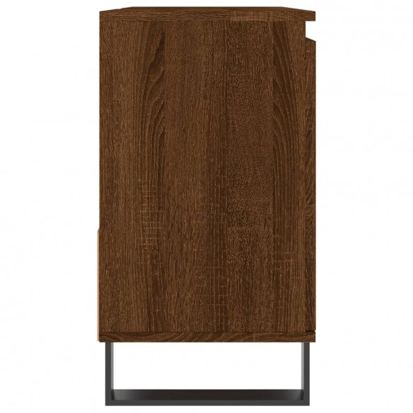 Armoire de bain chêne marron 65x33x60 cm bois d'ingénierie