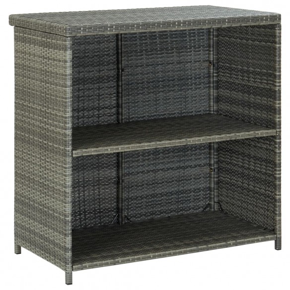 Ensemble de bar 3 pcs Résine tressée Gris