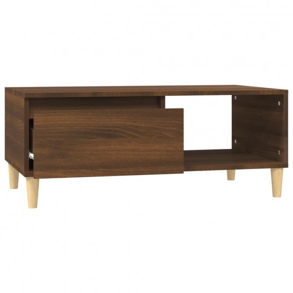 Table basse Chêne marron 90x50x36,5 cm Bois d'ingénierie