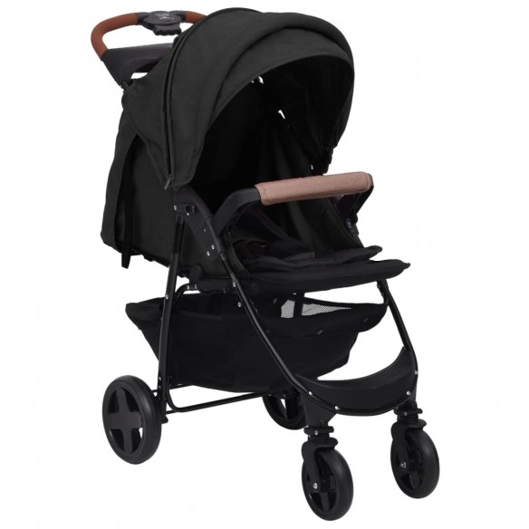 Poussette pour bébé 3-en-1 Anthracite Acier