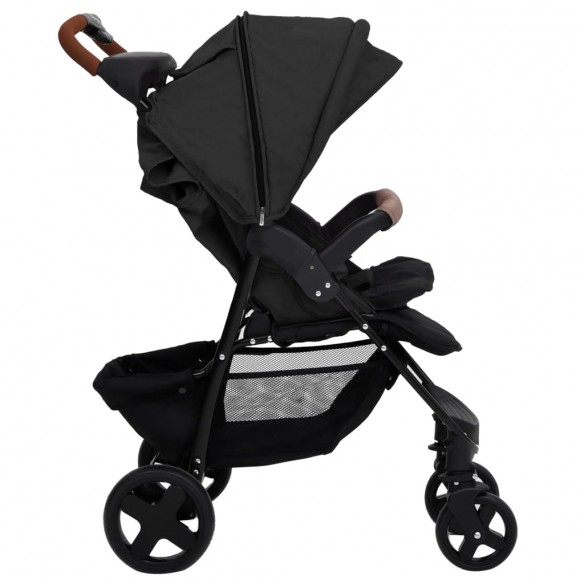 Poussette pour bébé 3-en-1 Anthracite Acier