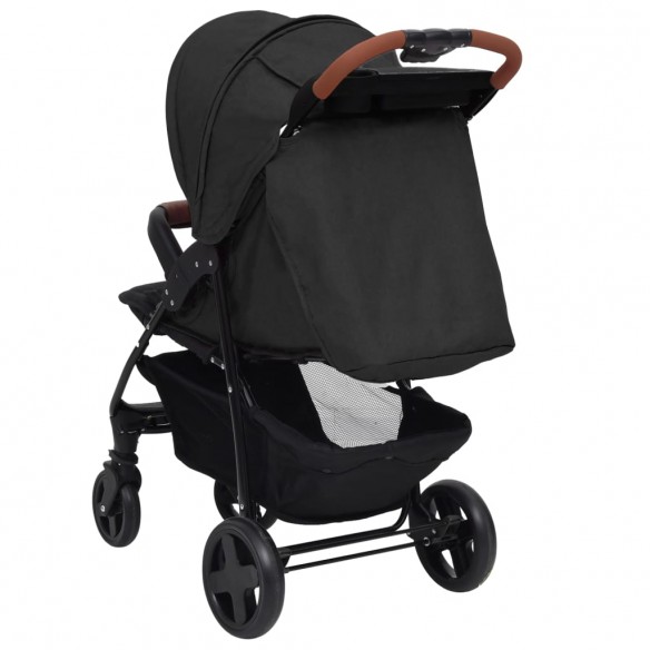 Poussette pour bébé 3-en-1 Anthracite Acier