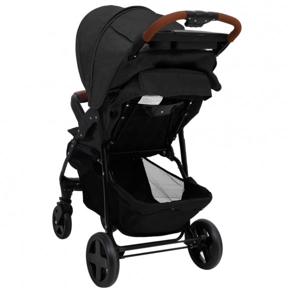 Poussette pour bébé 3-en-1 Anthracite Acier