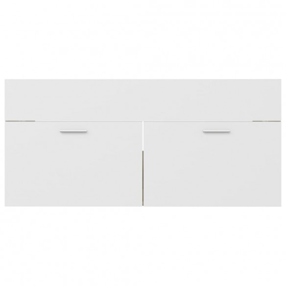 Armoire d'évier Blanc et chêne sonoma 100x38,5x46 cm Aggloméré