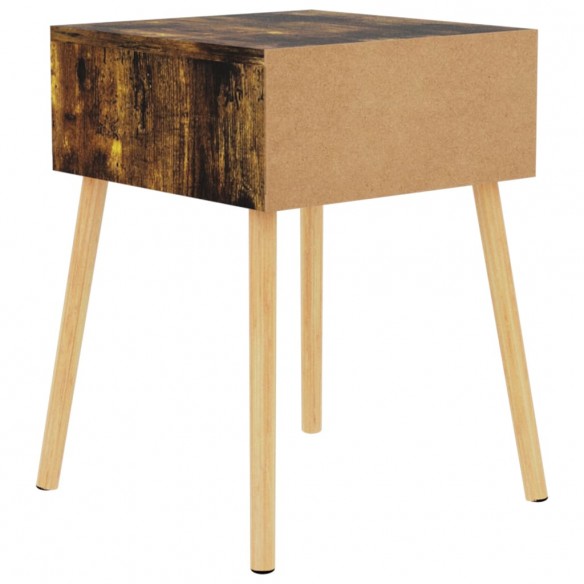 Tables de chevet 2 pcs Chêne fumé 40x40x56 cm Aggloméré