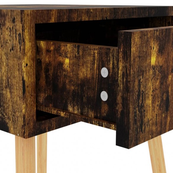 Tables de chevet 2 pcs Chêne fumé 40x40x56 cm Aggloméré