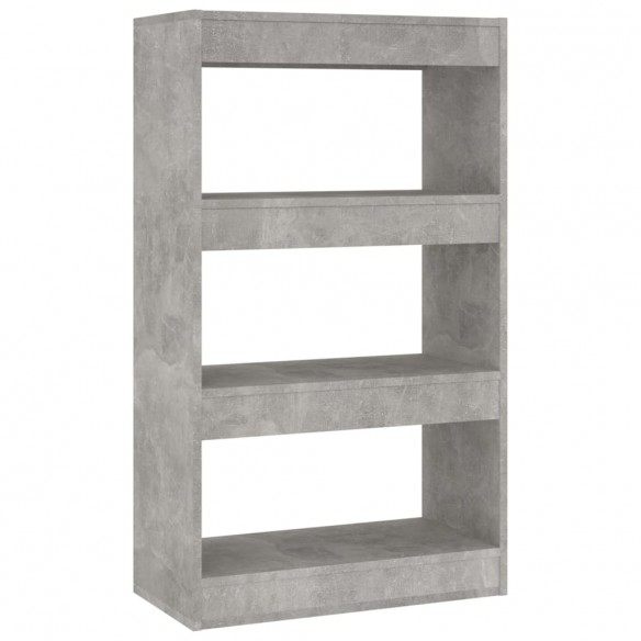 Bibliothèque/Séparateur pièce Gris béton 60x30x103 cm Aggloméré