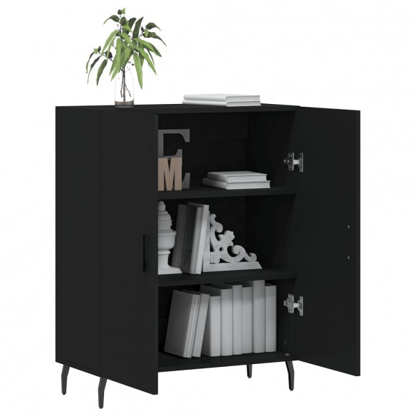 Buffet noir 69,5x34x90 cm bois d'ingénierie