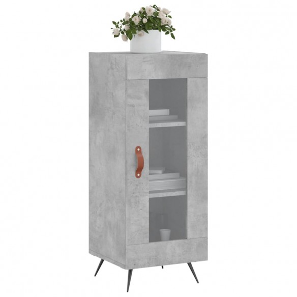 Buffet Gris béton 34,5x34x90 cm Bois d'ingénierie