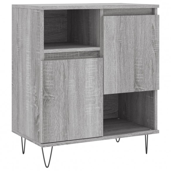 Buffets 3 pcs Sonoma gris Bois d'ingénierie