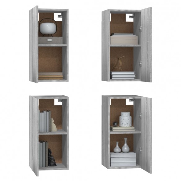 Meubles TV 4 pcs Sonoma gris 30,5x30x60 cm Bois d'ingénierie