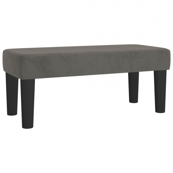 Cadre de lit et matelas Gris foncé 80x200 cm Velours