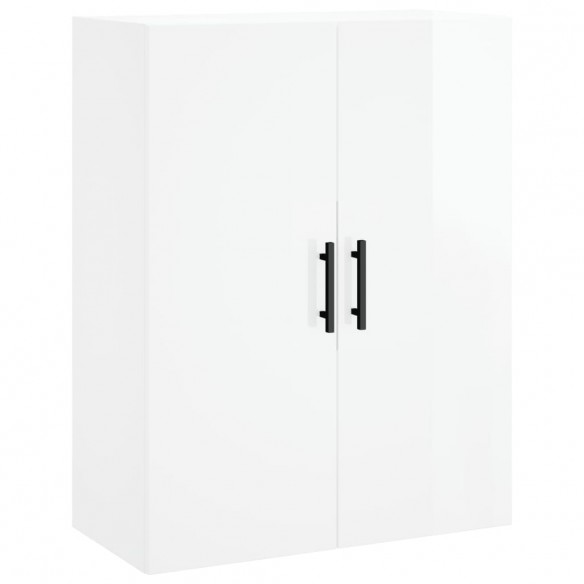 Armoire murale blanc brillant 69,5x34x90 cm