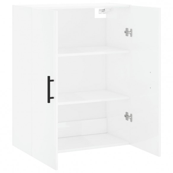 Armoire murale blanc brillant 69,5x34x90 cm