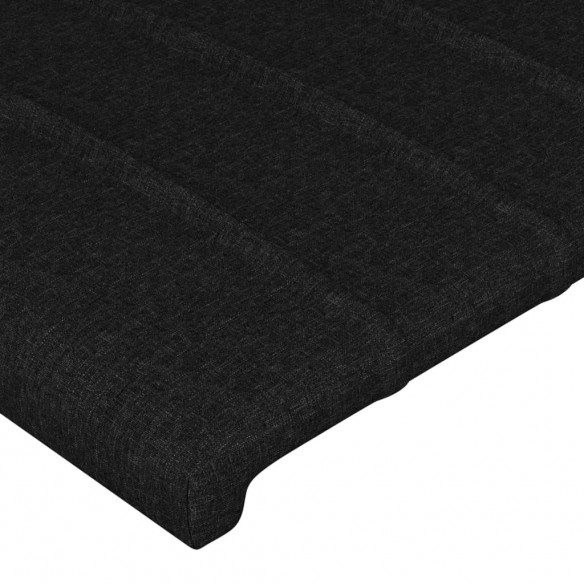 Têtes de lit 2 pcs Noir 80x5x78/88 cm Tissu