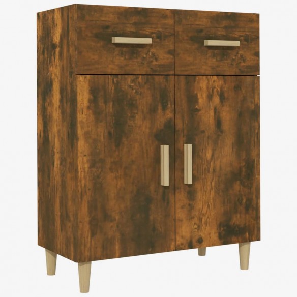 Buffet Chêne fumé 69,5x34x89 cm Bois d'ingénierie